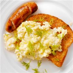 Scrambled Egg & Sausage on Toast - small