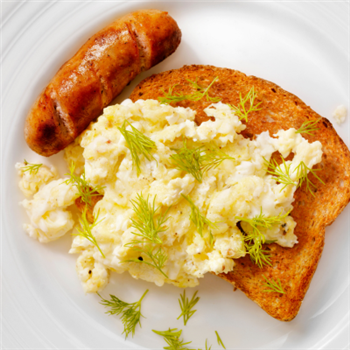 Scrambled Egg & Sausage on Toast - large