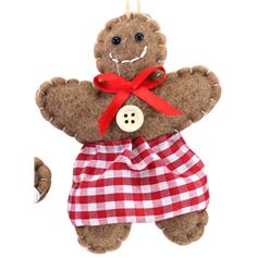 Gingerbread Girl - Check Skirt