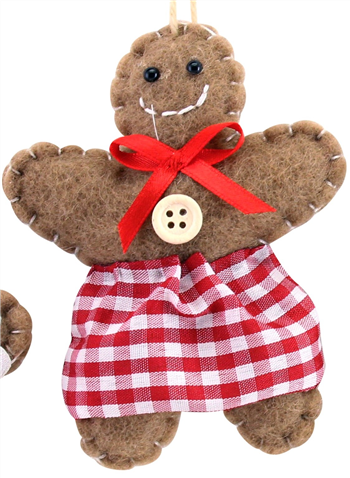 Gingerbread Girl - Check Skirt