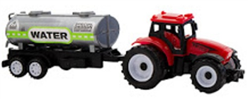 Tractor & Water Trailer - green or red