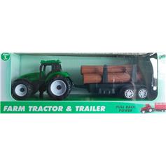 Farm Tractor & Trailer - pull back power